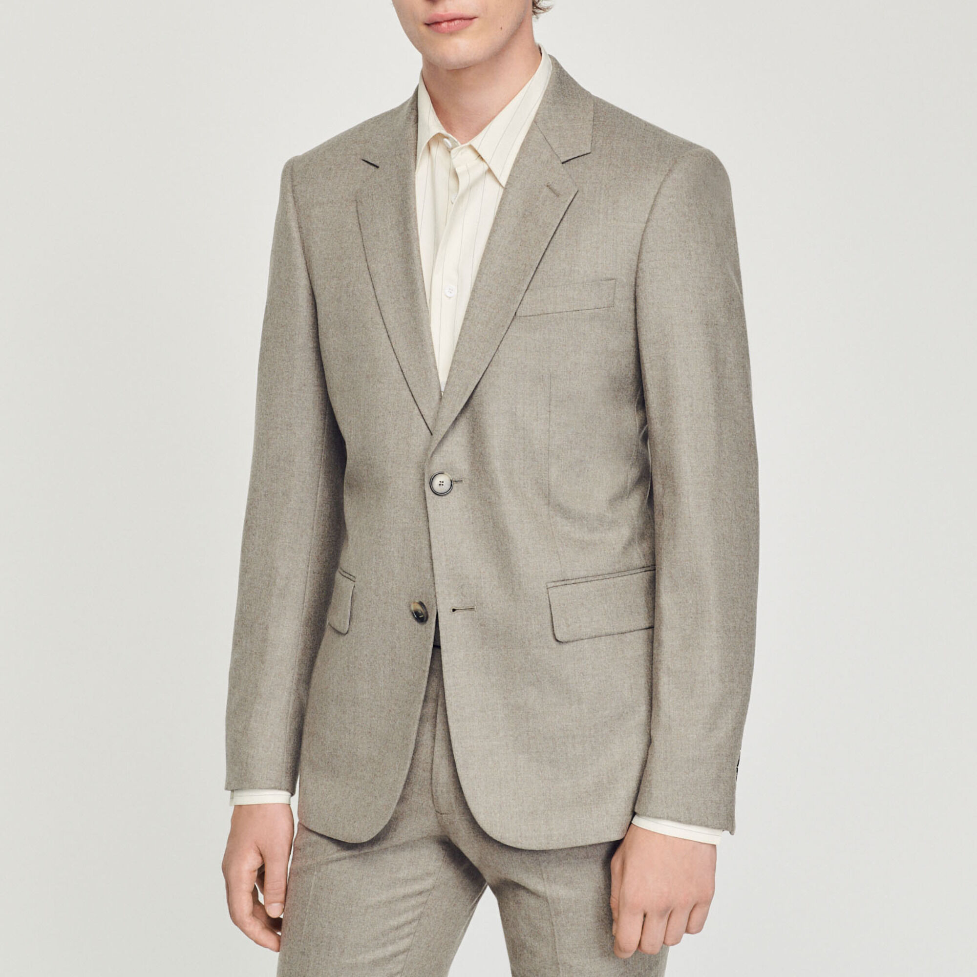 Flannel suit jacket