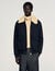 Shearling collar aviator jacket
