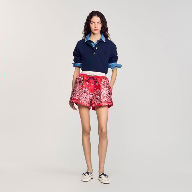 Bandana print shorts