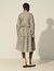 Oversized printed silk dress