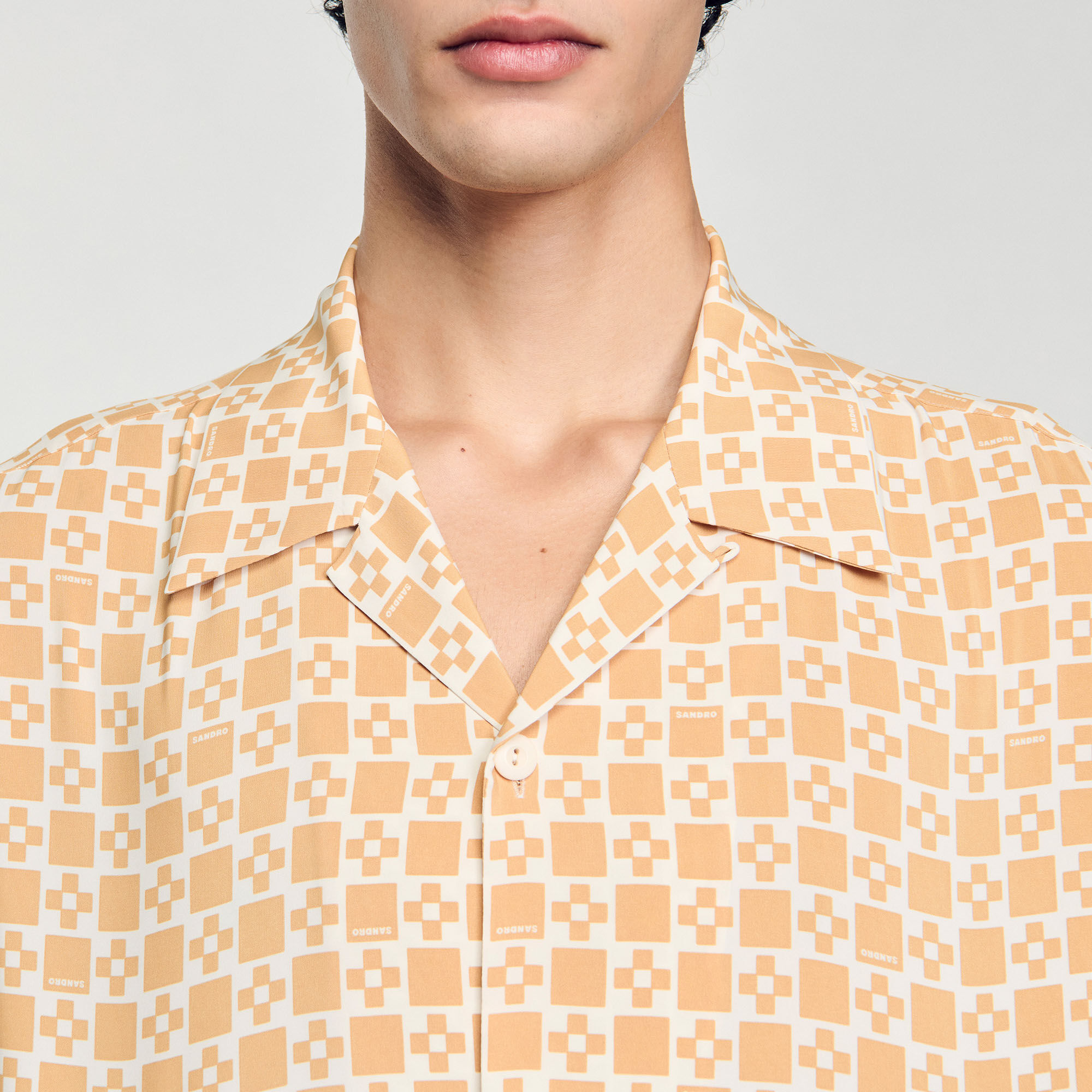 Square Cross motif flowing blouse