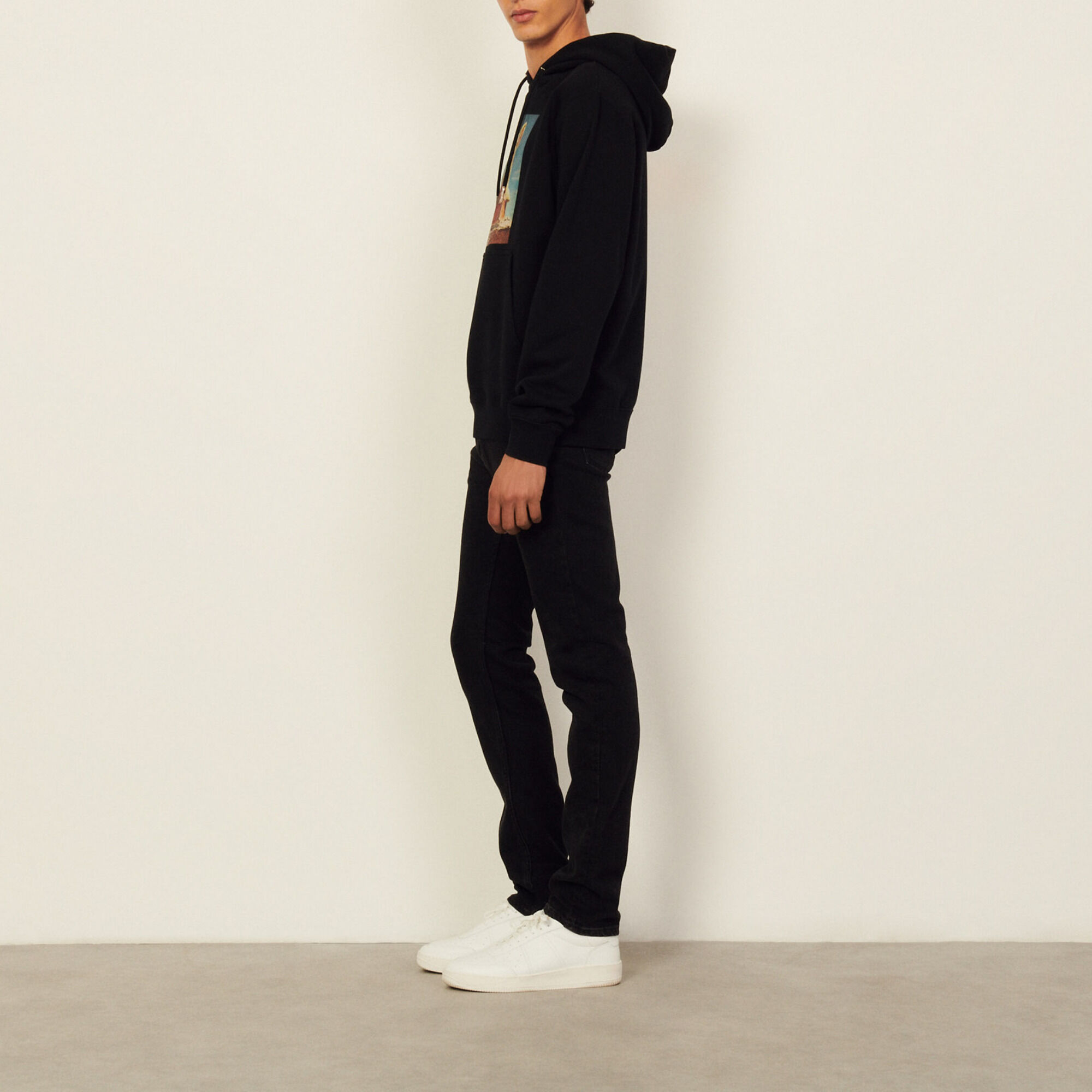 Cotton hoodie with artwork