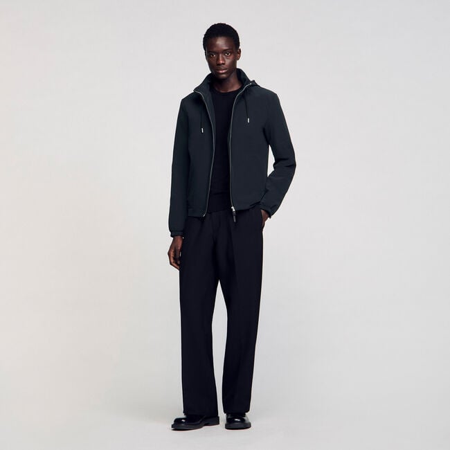 Zip-up hooded jacket