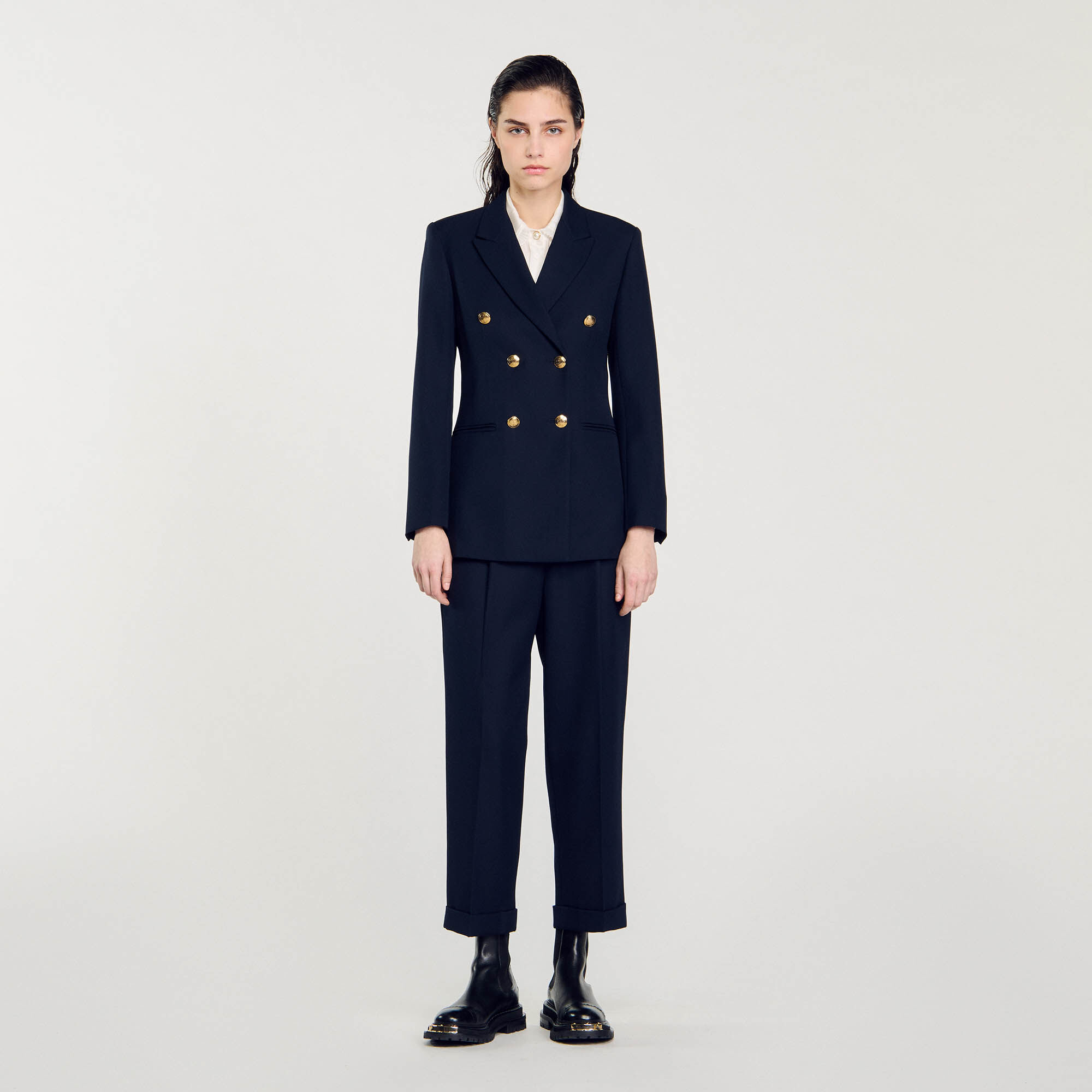 Women's double breasted tuxedo jacket on sale
