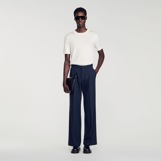 Wool suit trousers