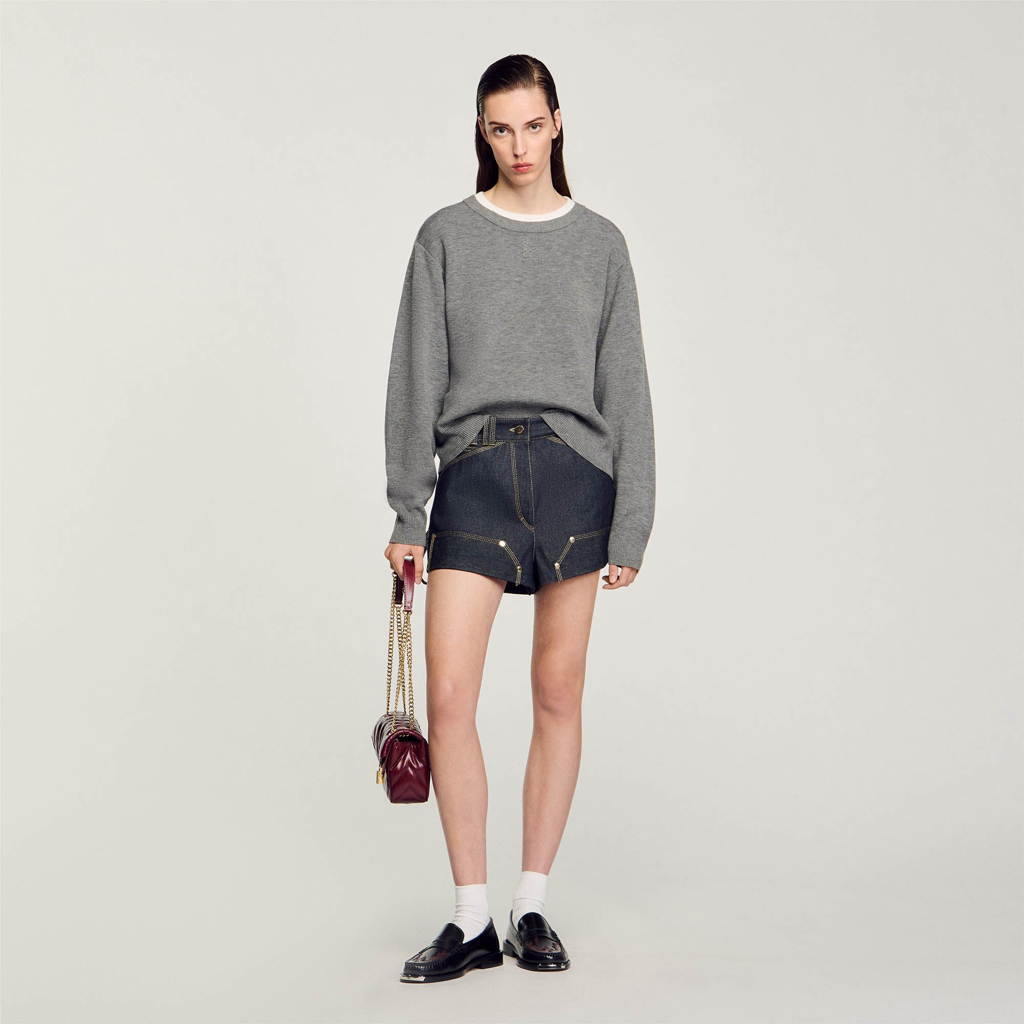 Contrast collar jumper