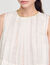 Pleated rhinestone neck crop top