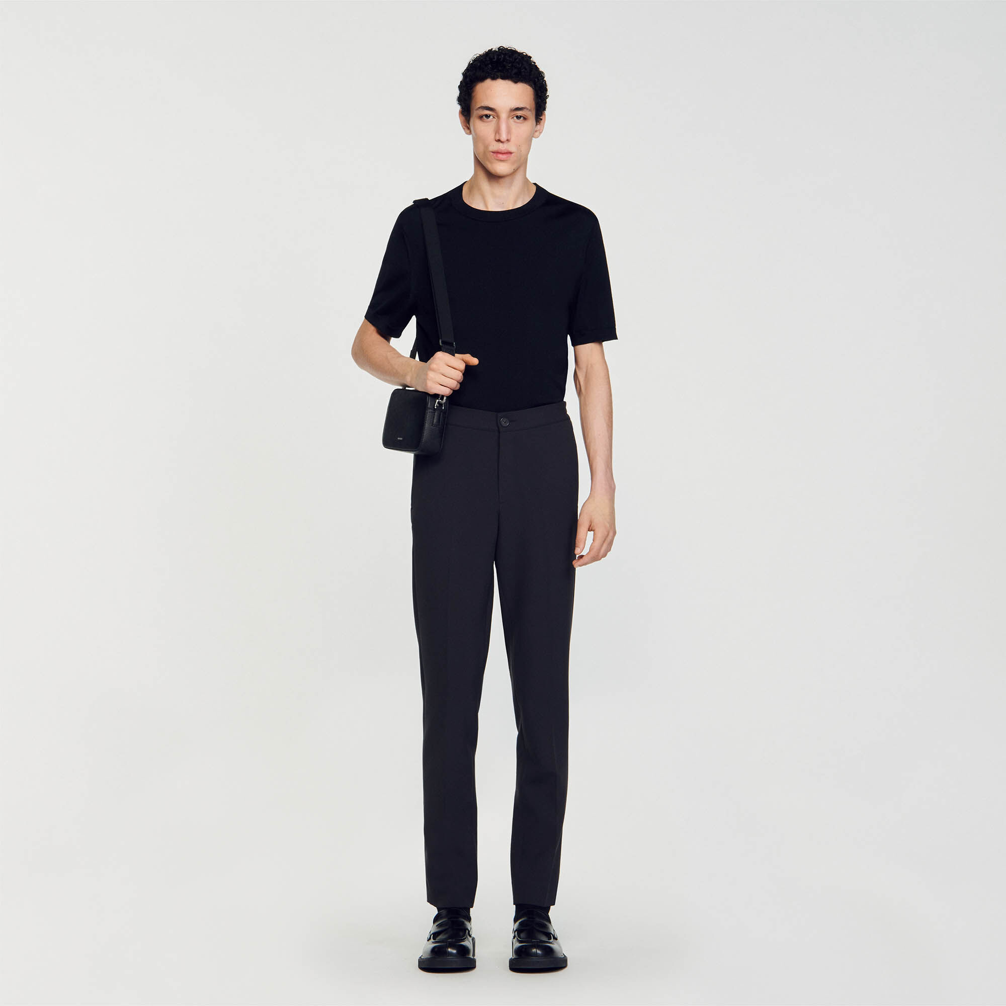 Jersey trousers black gray for Men Sandro Paris