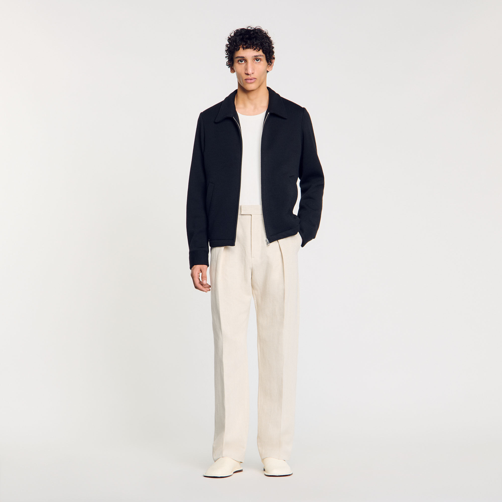 sandro paris  ウールニット　ジャケット