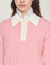 Cropped cable-knit sweater