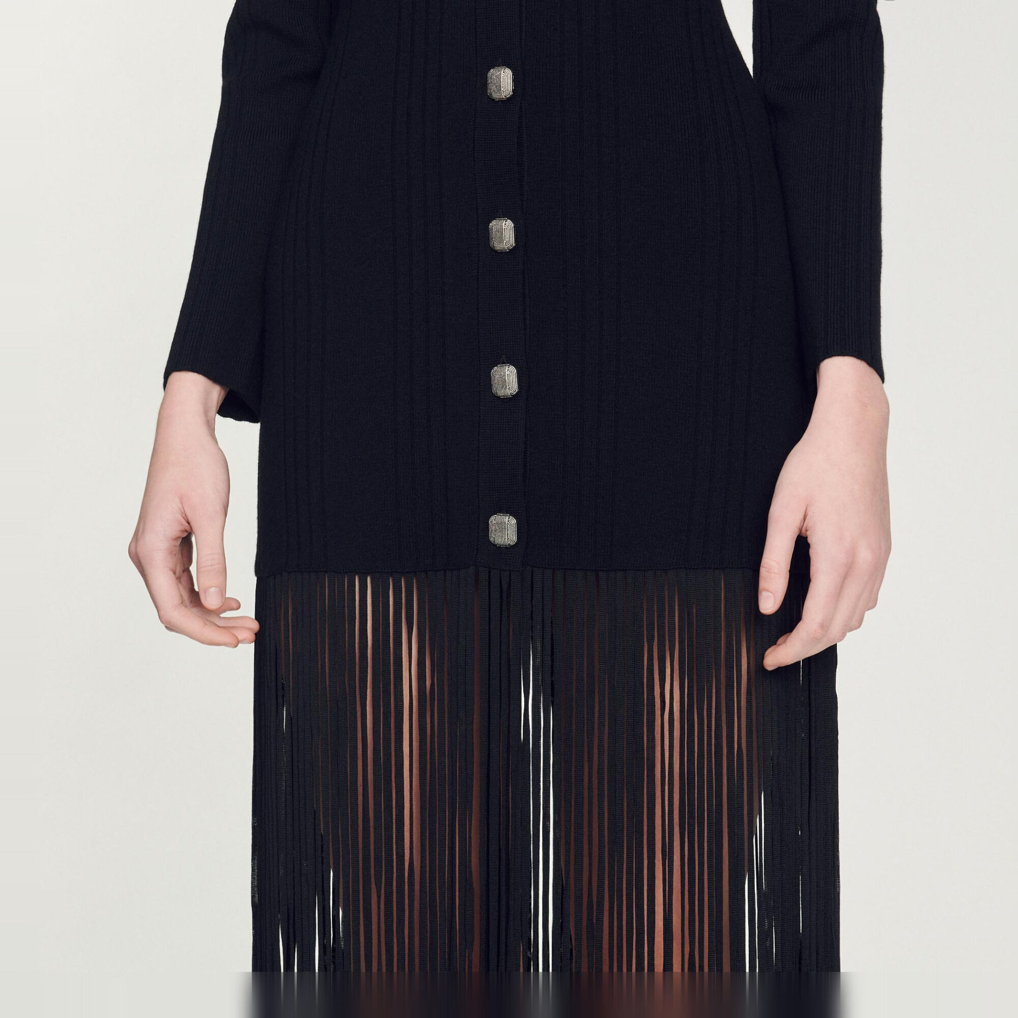 Velour knit dress