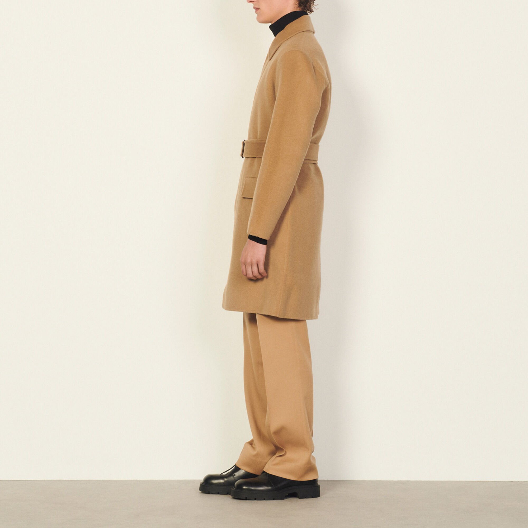 Double-faced wool coat
