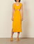 Midi dress with openwork on the sides