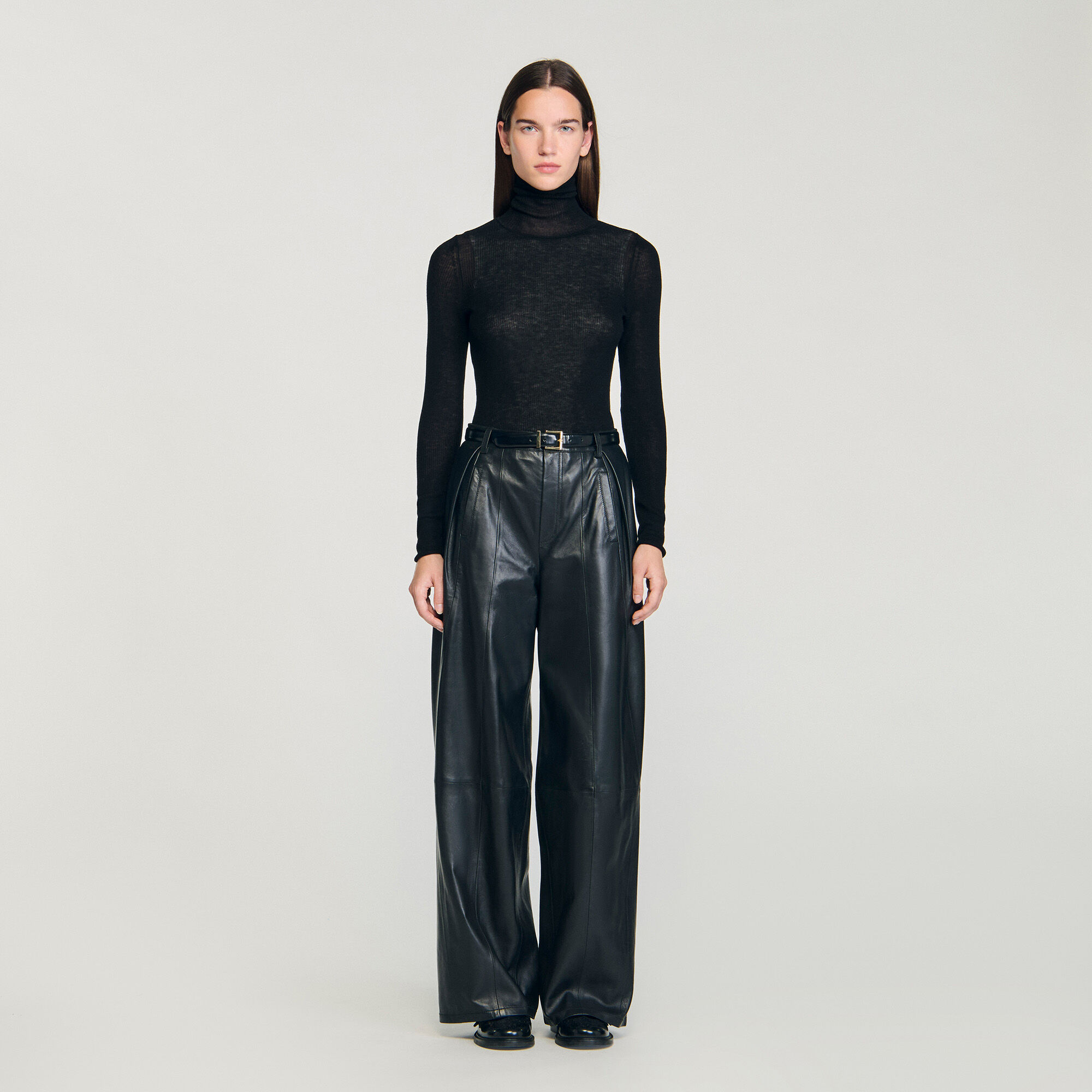 Layered turtleneck jumper