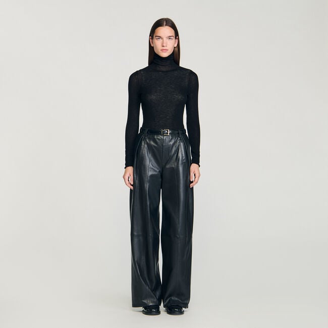 Layered turtleneck jumper