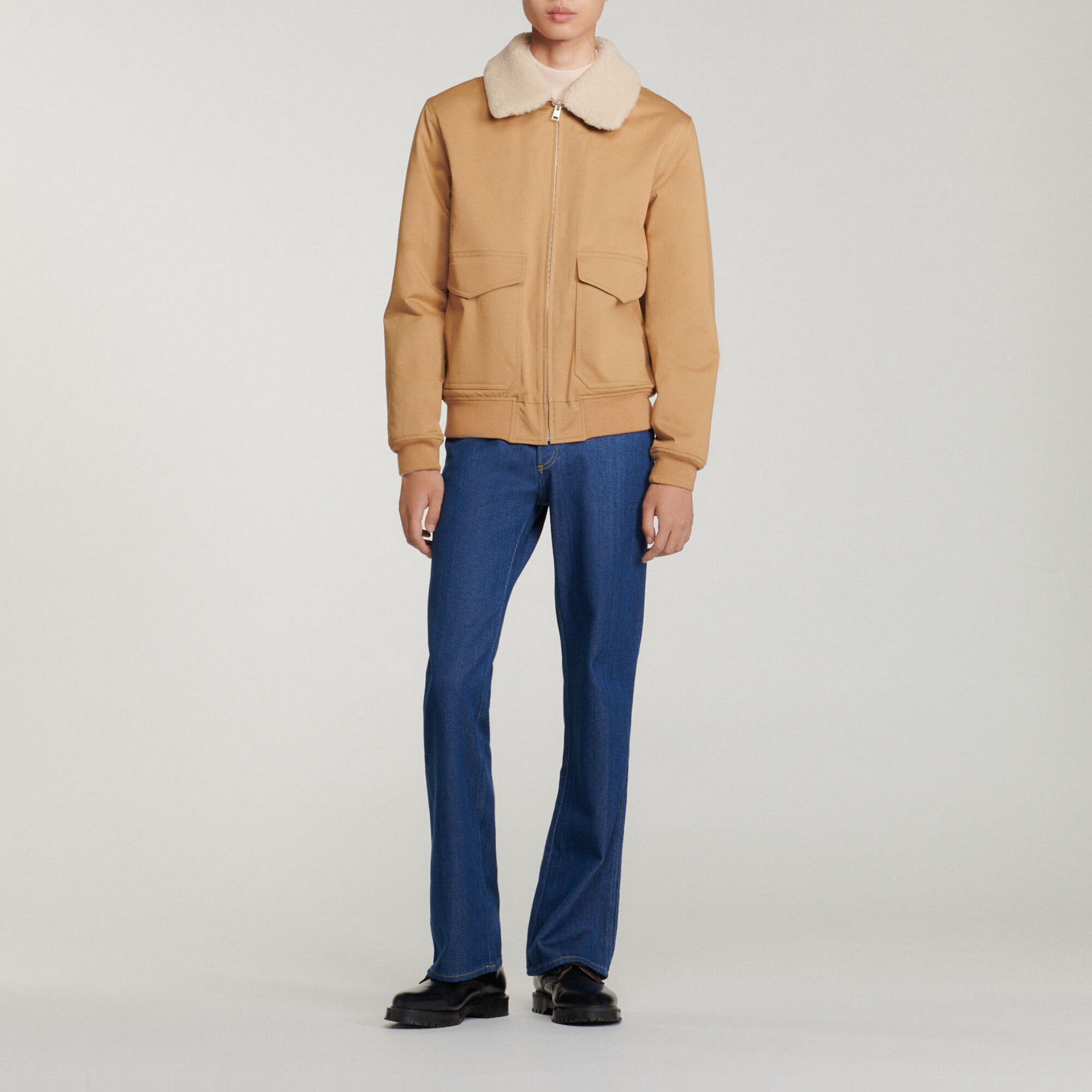 Cotton aviator jacket