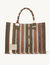 Tote bag in striped canvas