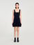 Short knit dress with ruffles