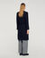 Long coat with satin lapels
