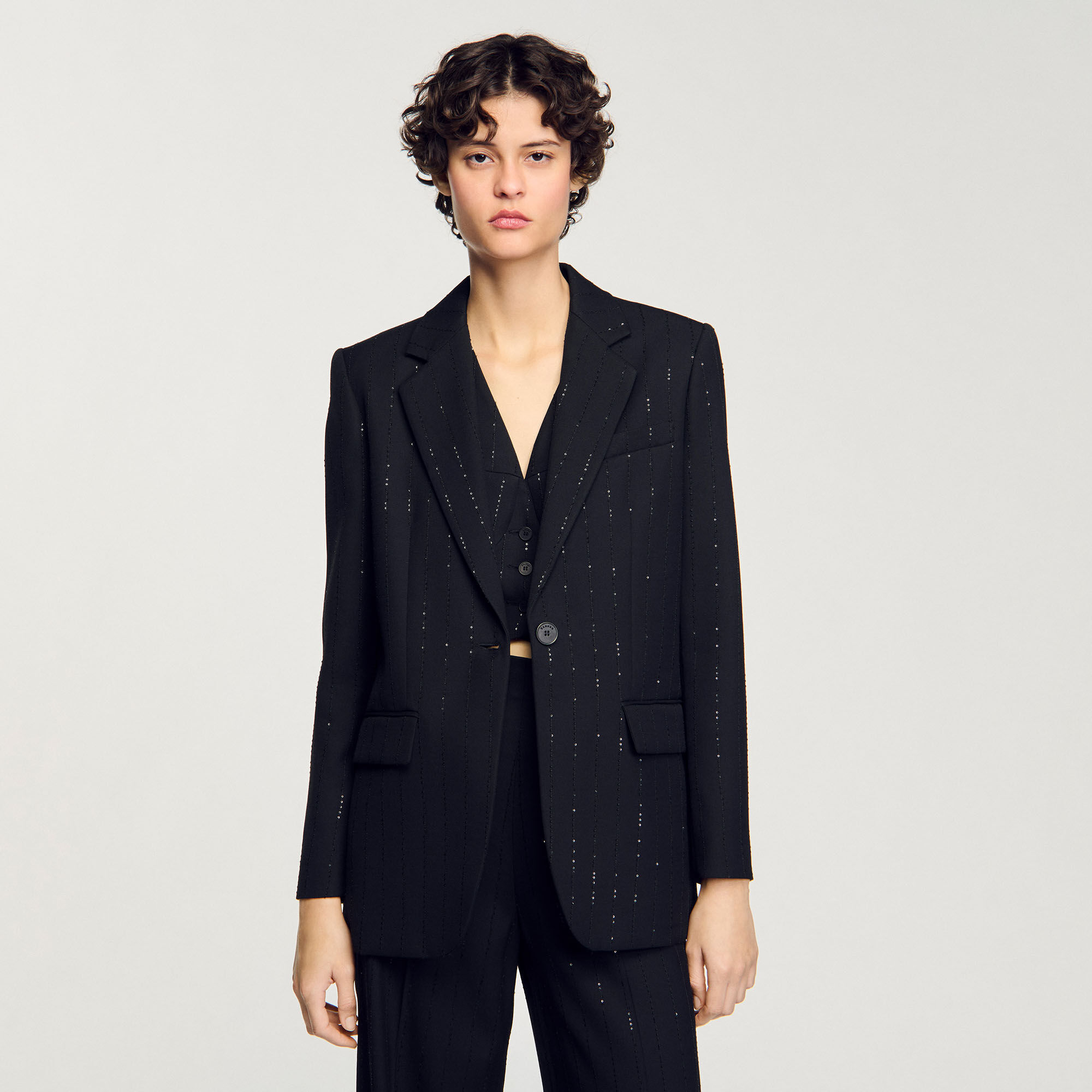 Sequinned suit jacket