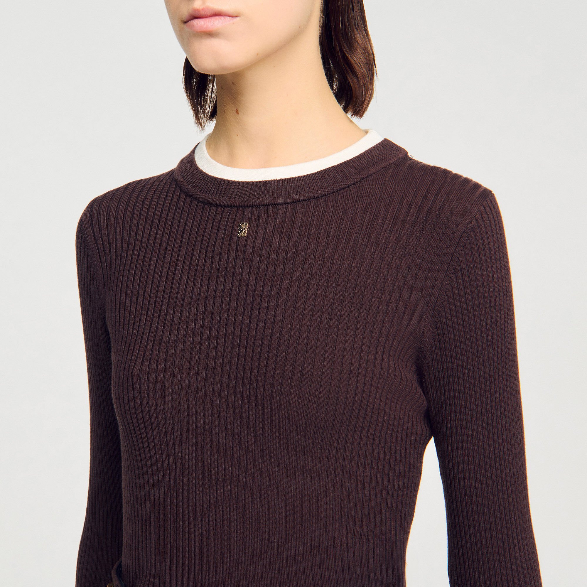 2-in-1 mixed wool jumper