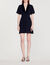 Short dress with shawl neck