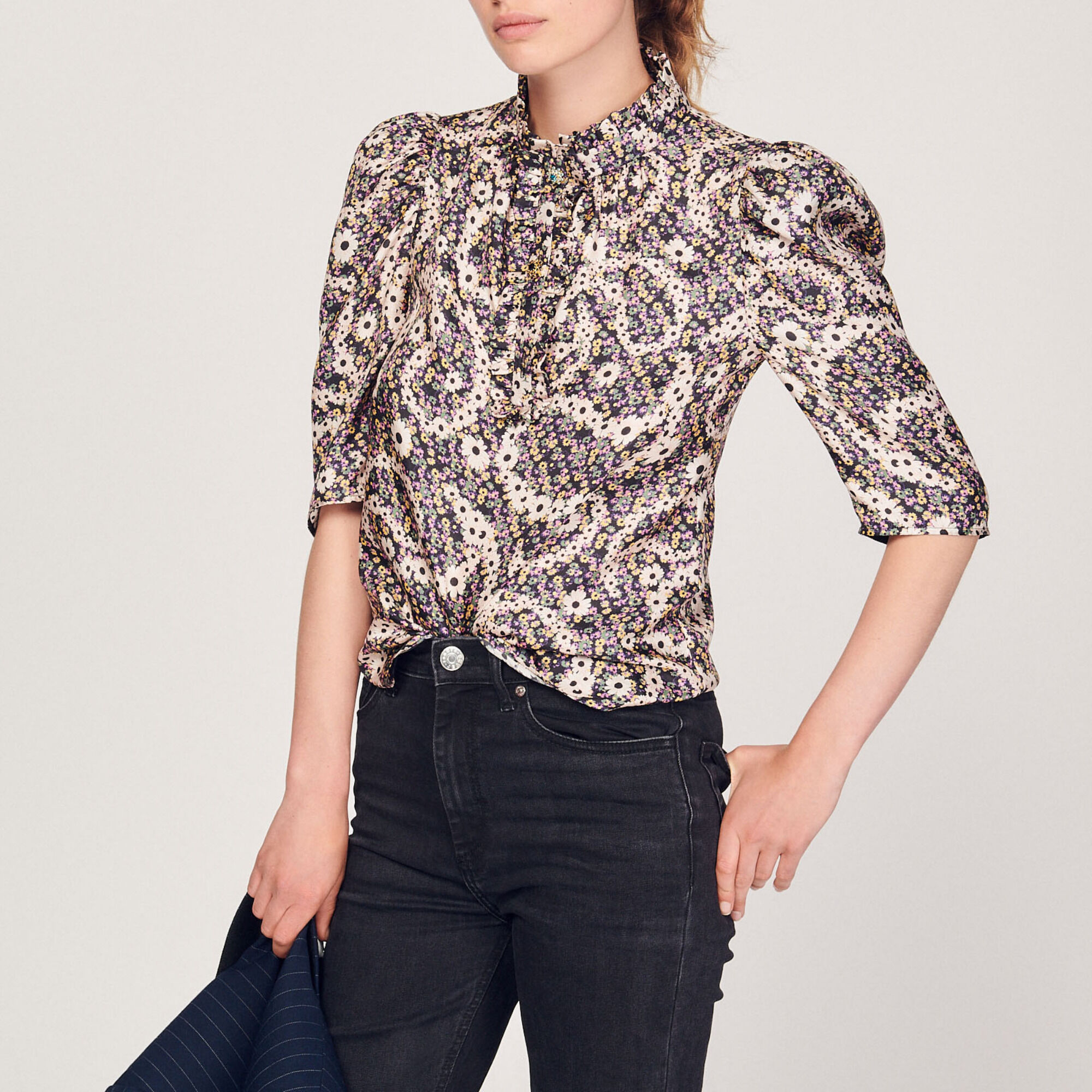 Silk floral shirt