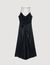 Long satin-effect dress