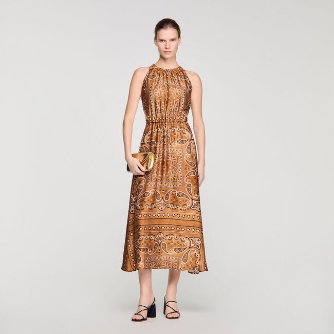 Bandana-print maxi dress