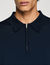 Knitted polo shirt with zip collar