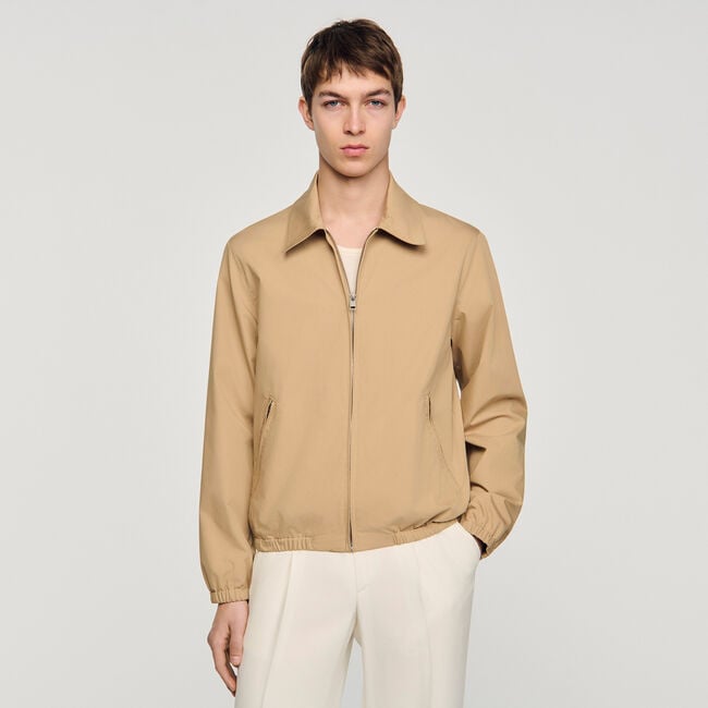 Zip-up cotton jacket - Men | Sandro