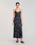 Patterned silk maxi dress