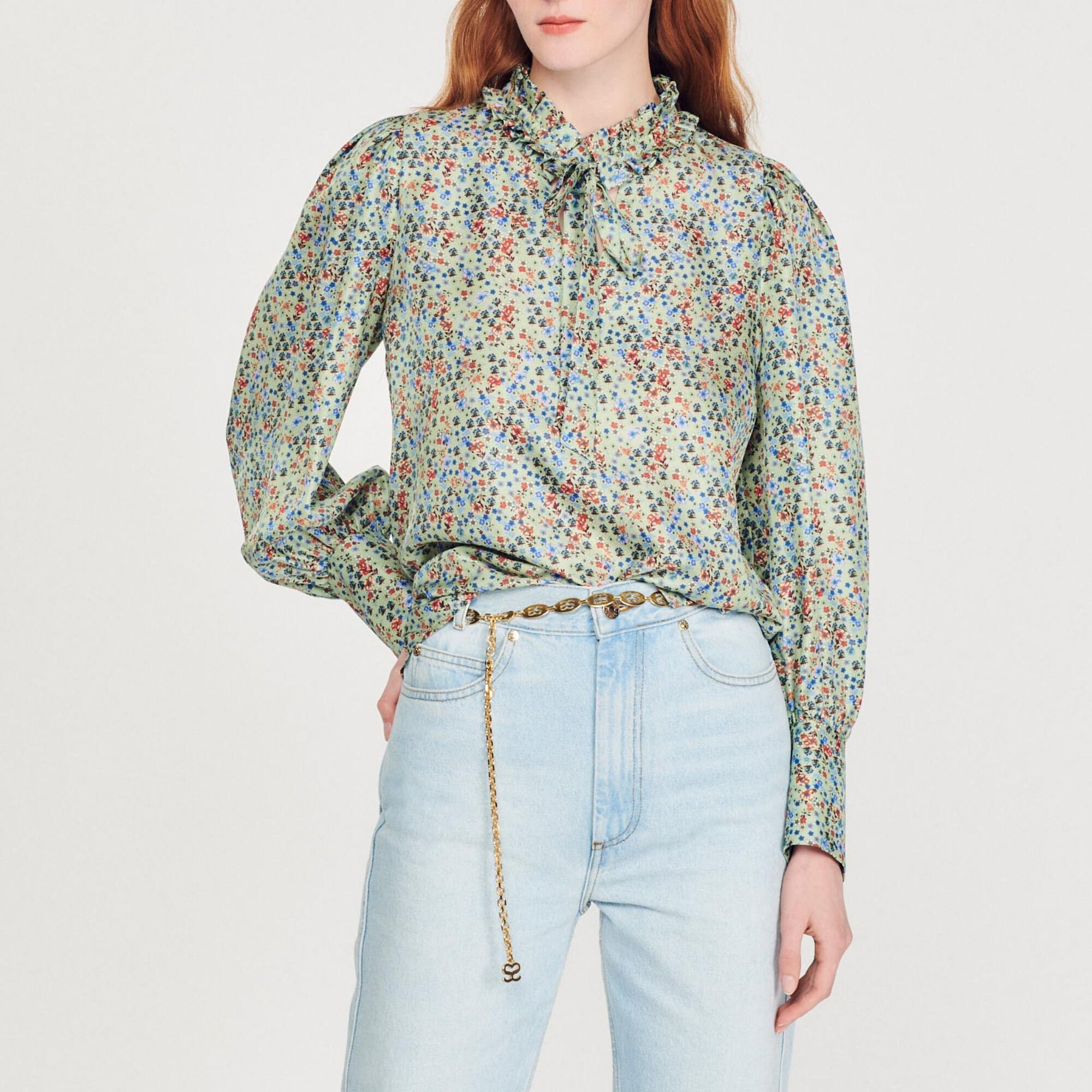 Flowing blouse with Liberty Flower print