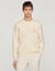 Crochet flower knit sweatshirt