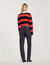 Cropped two-tone sweater