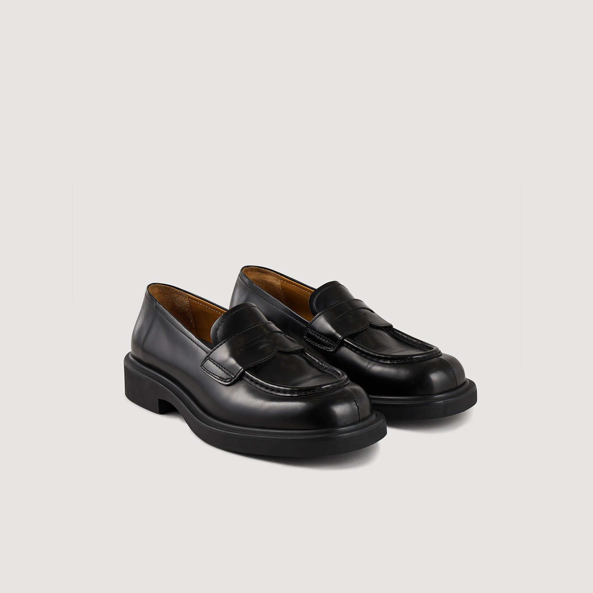 Patent leather loafers