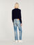 Faded straight-leg organic cotton jeans