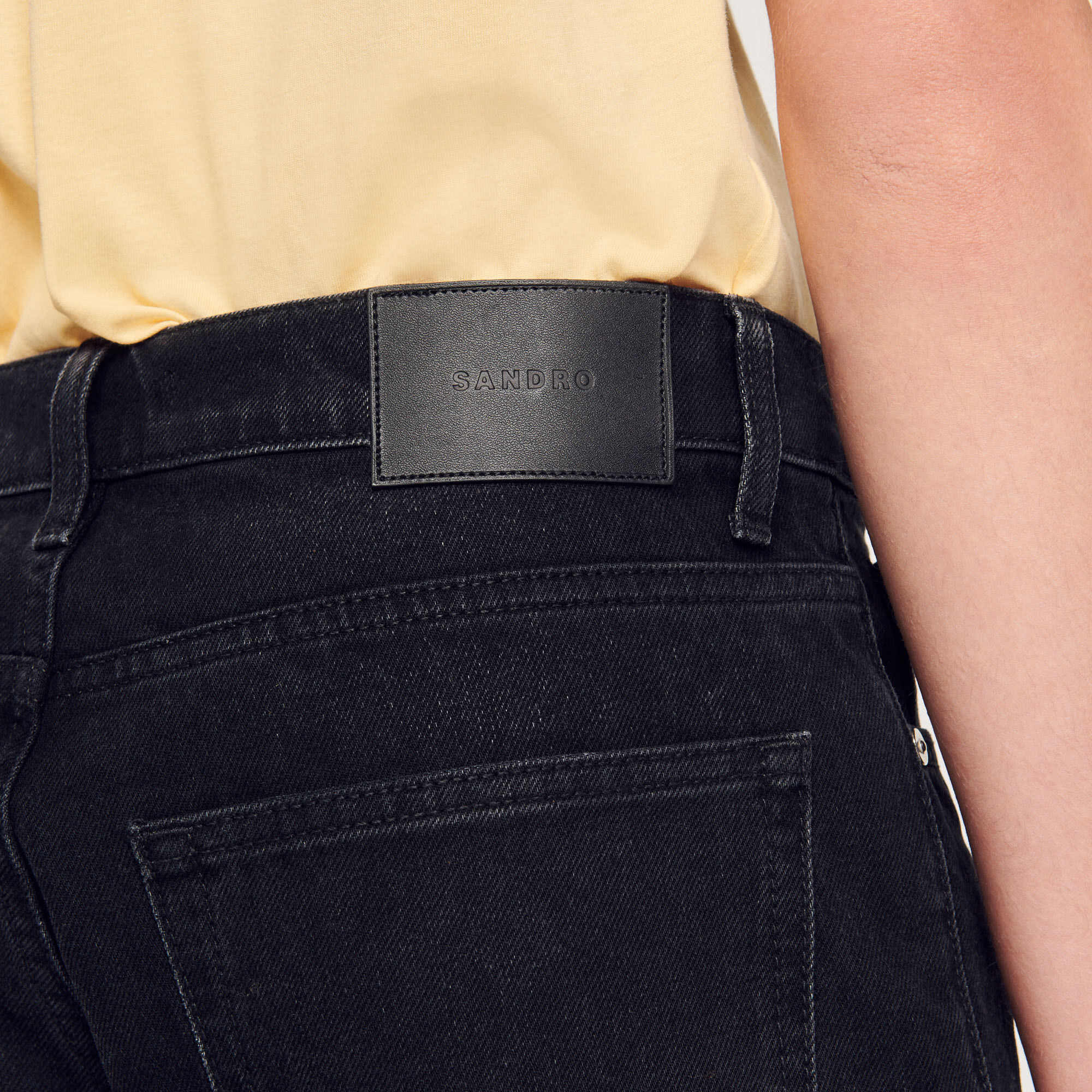 Organic cotton straight-leg jeans