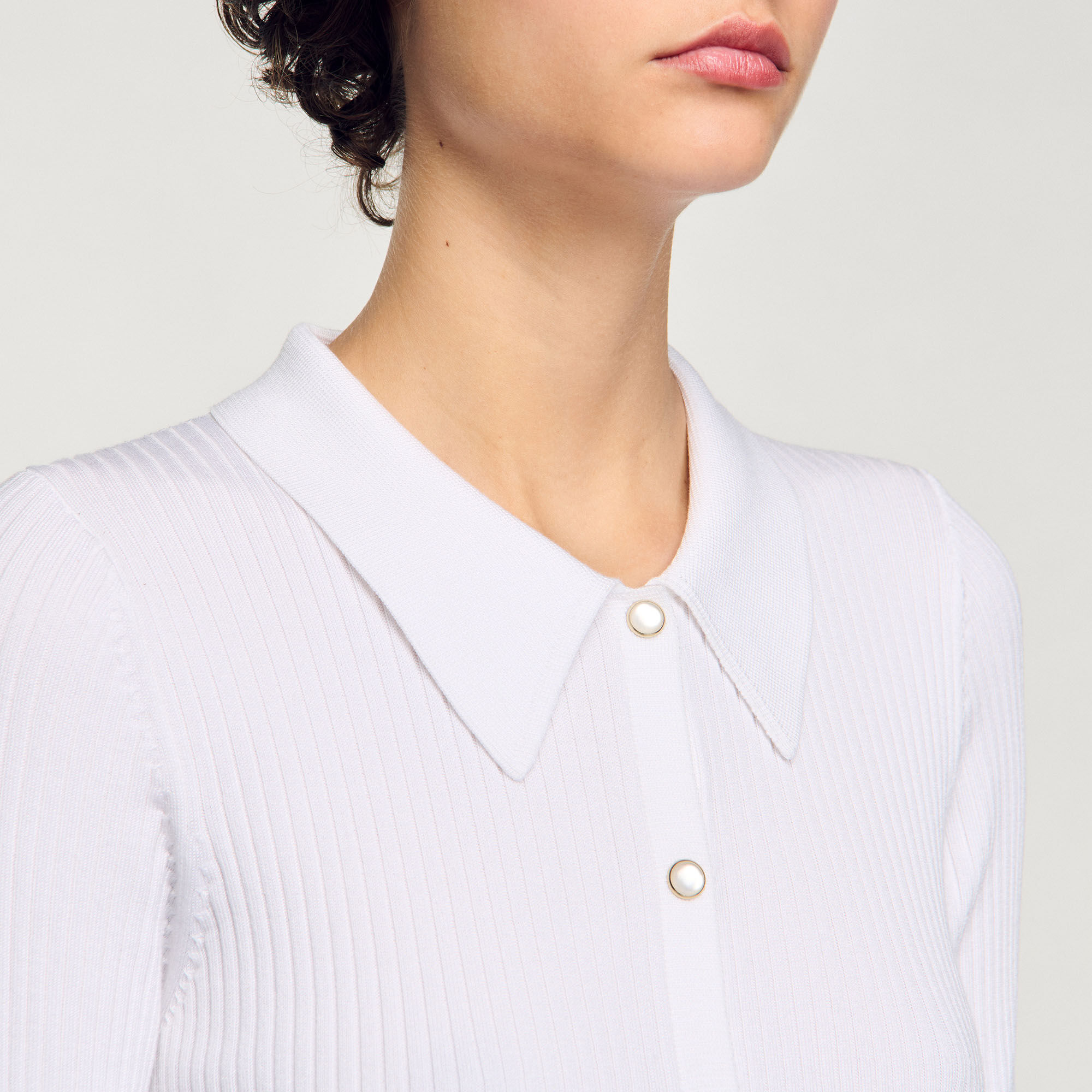 Rib knit cardigan