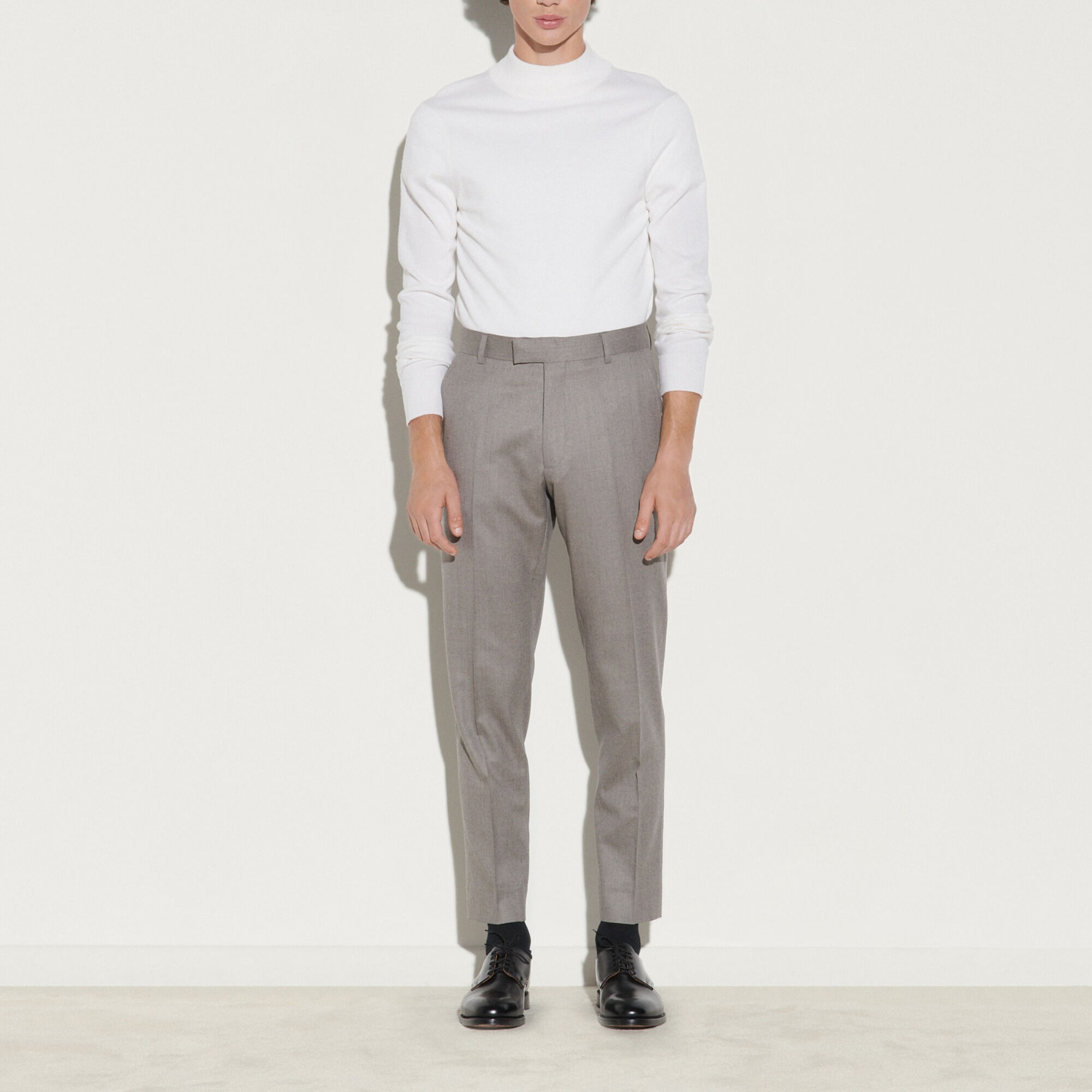 Flannel suit trousers