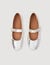 Shiny leather ballet flats