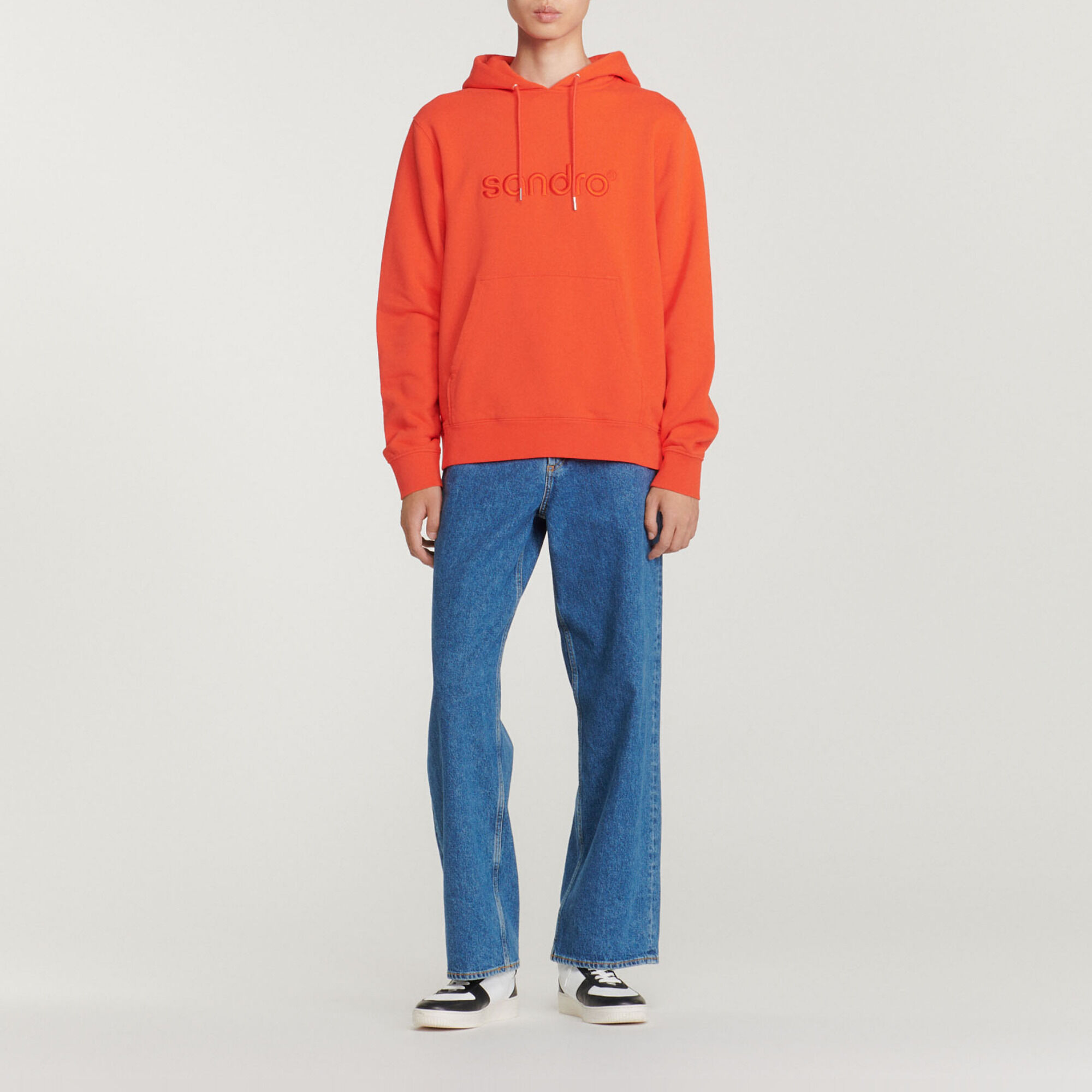 Sandro hoodie yellow orange for Men Sandro Paris