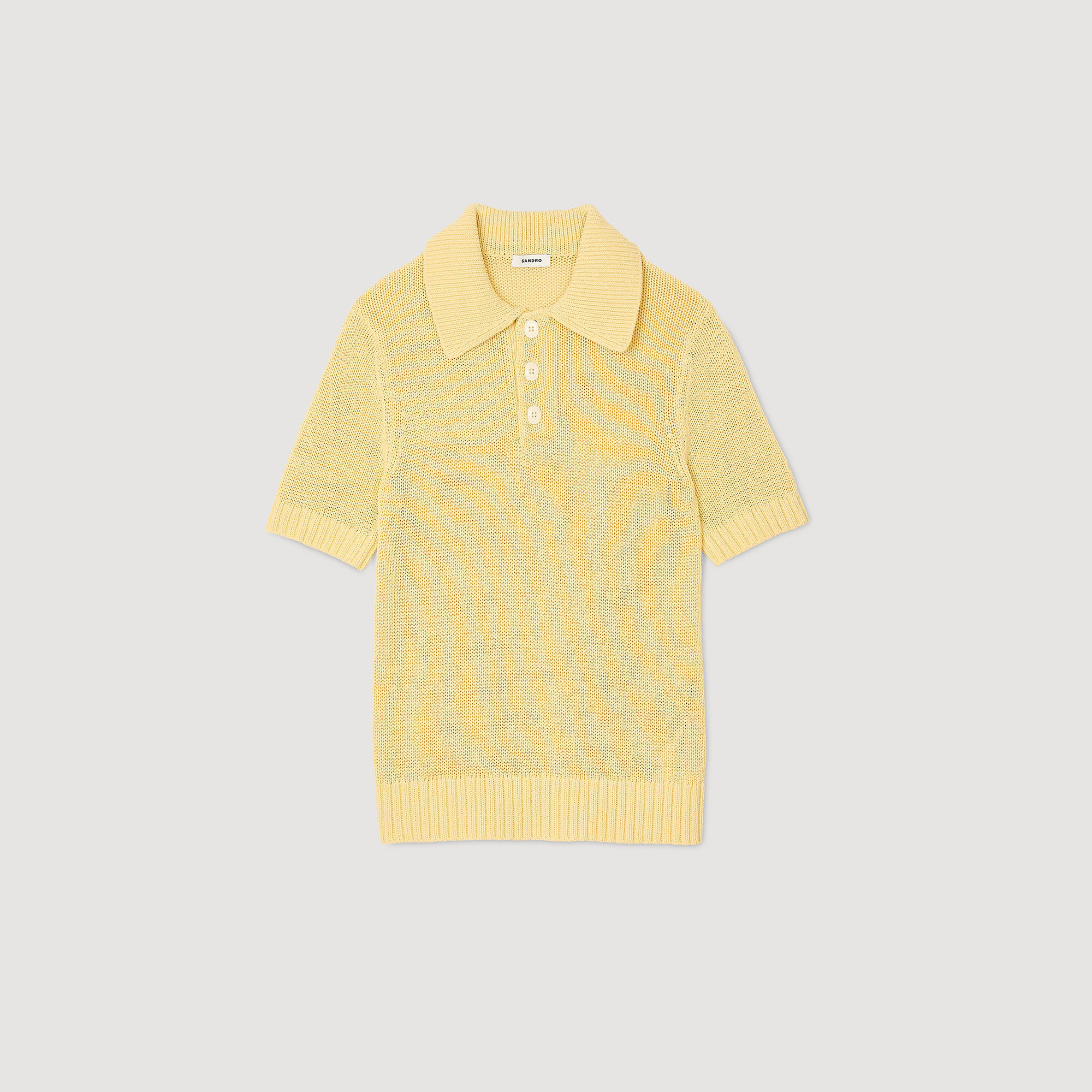 Knit polo shirt