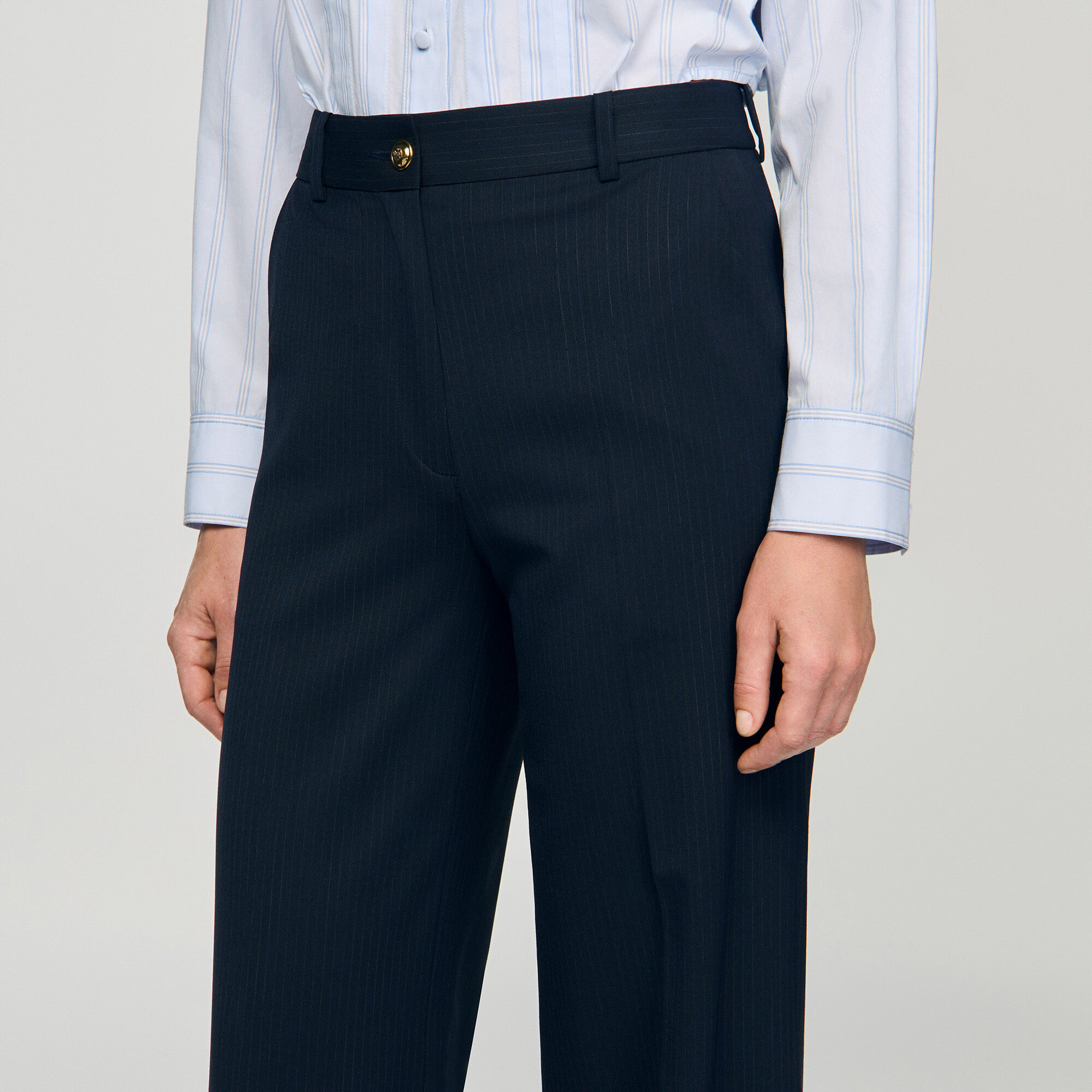 Chalk-striped trousers