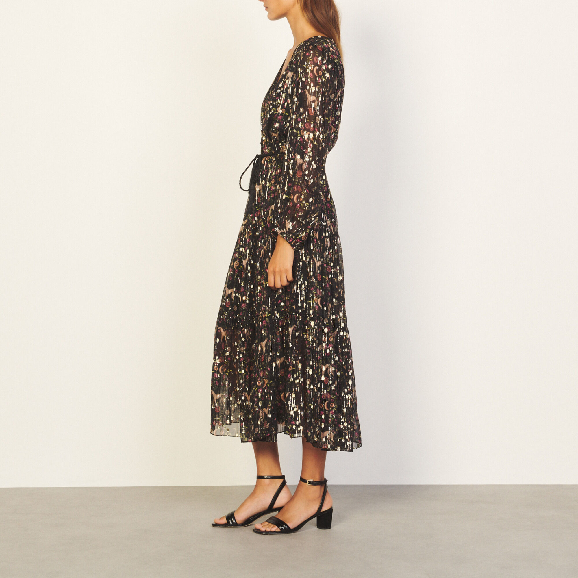 Long dress with lurex