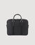 Large briefcase in coated canvas