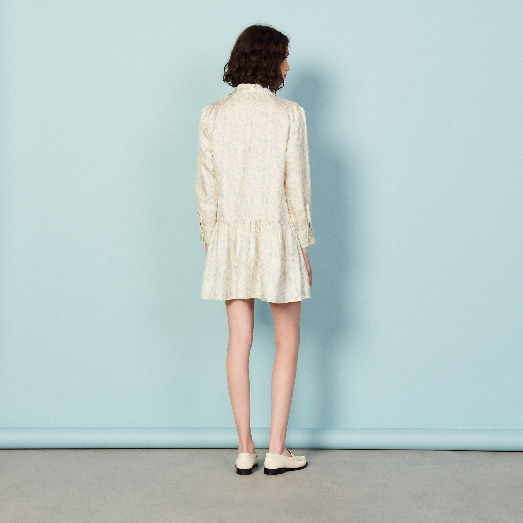 Printed silk dress
