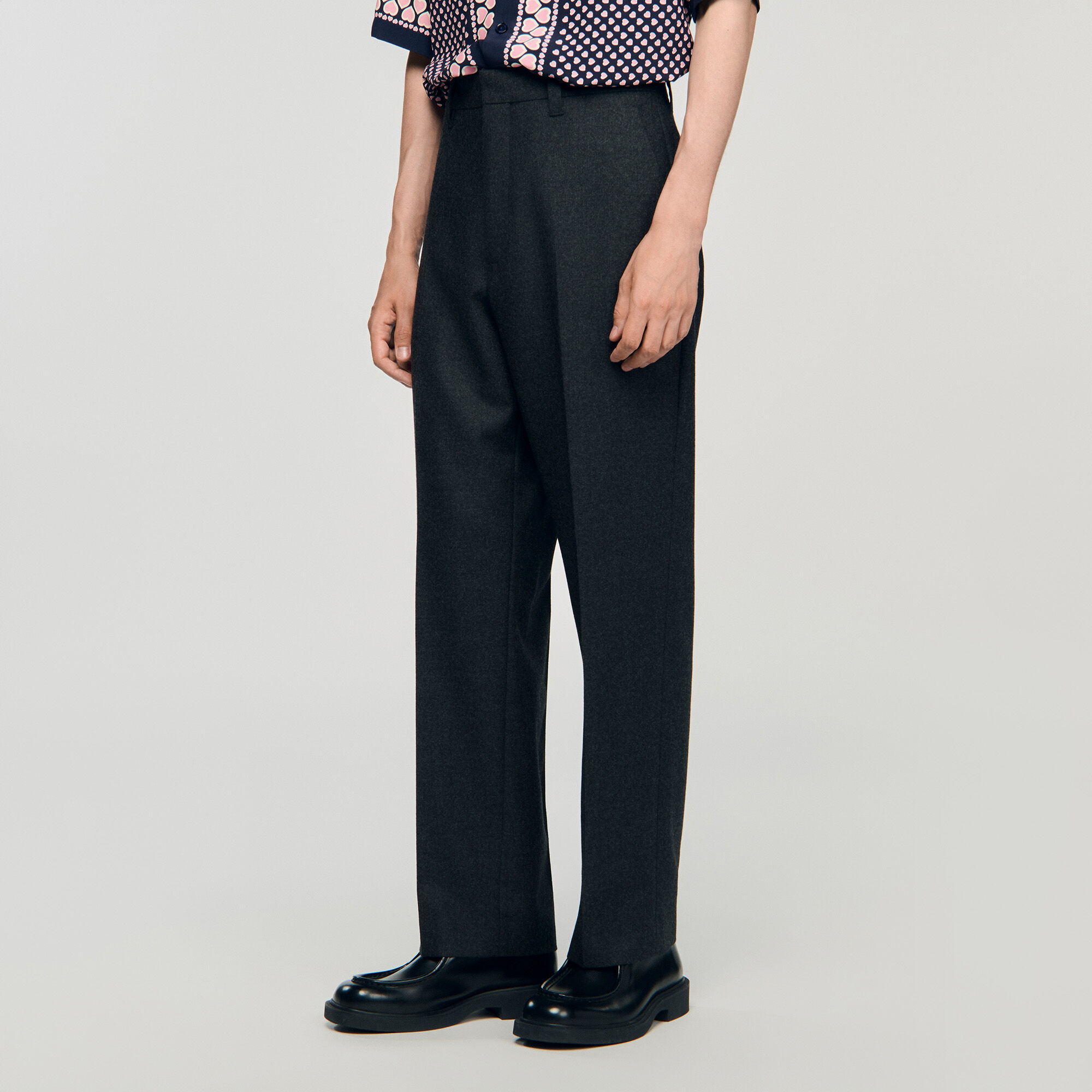 Heart motif flowing shirt