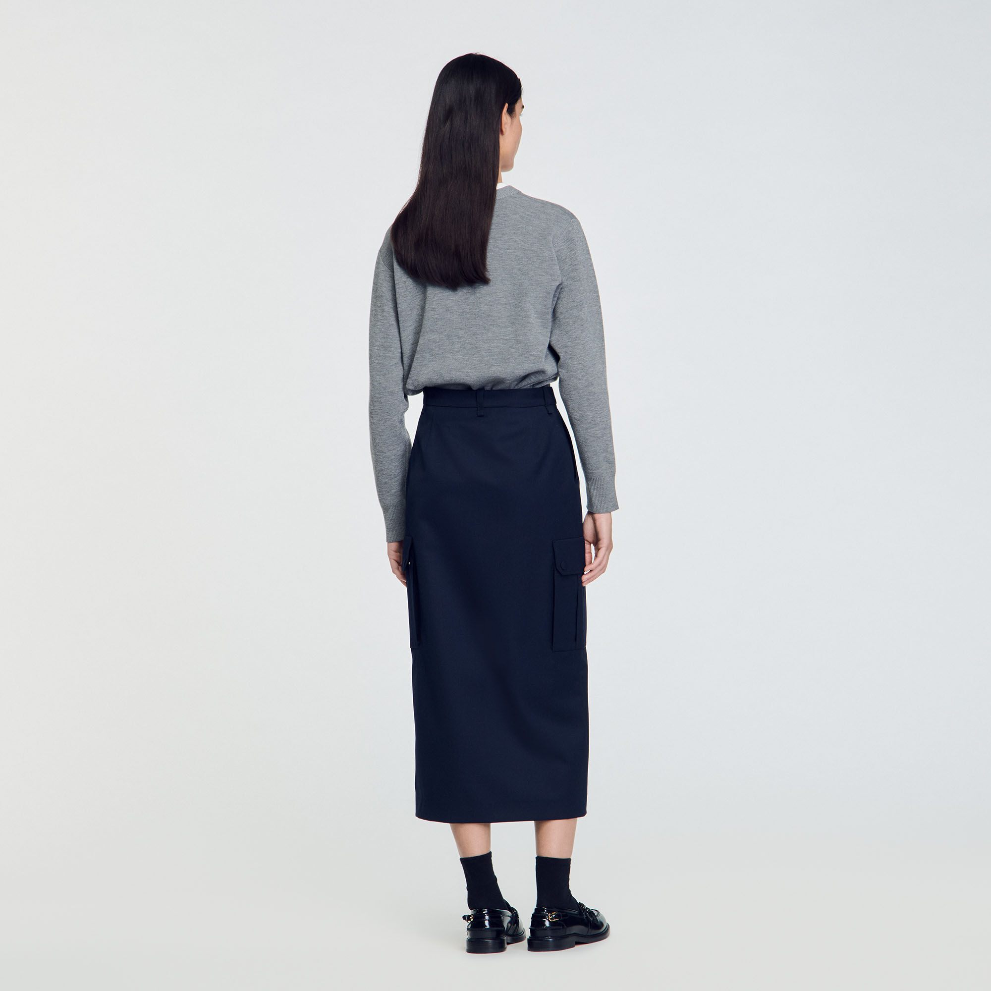 Long cargo skirt