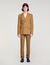 Double-breasted wool suit jacket